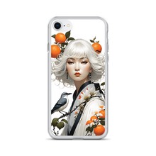 Beauty Lady with Orange and Bird iPhone Case