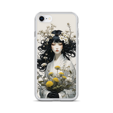 Oriental Lady with Yellow Flowers iPhone Case