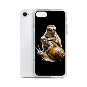 Sloth Riding A Snail iPhone Case