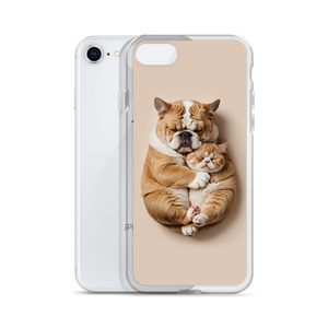 Cute Baby Cat and Dog Sleep iPhone Case