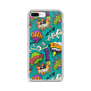 Comic Text Pattern iPhone Case