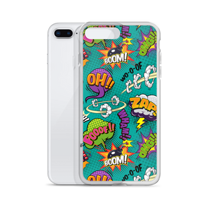 Comic Text Pattern iPhone Case