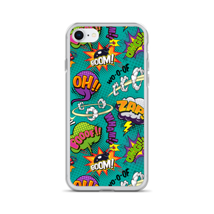 Comic Text Pattern iPhone Case