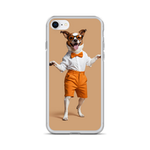 Happy Dancing Dog Beige iPhone Case