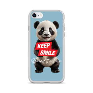 Keep Smile Blue Panda iPhone Case