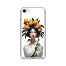 Beauty Lady with Orange Fruits iPhone Case