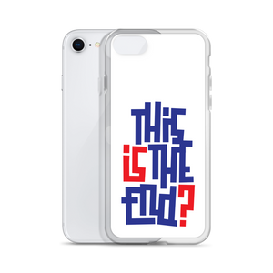 IS/THIS IS THE END? Navy Red iPhone Phone Case