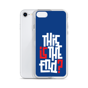 IS/THIS IS THE END? Navy Blue Reverse iPhone Phone Case