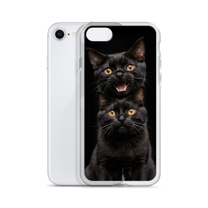 Two Black Cats Follows iPhone Case