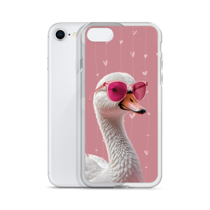 Cute Pink Swan iPhone Case