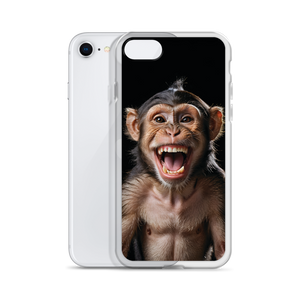 Happy Monkey Black iPhone Case