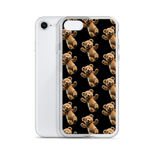 Happy Teddy Bear Pattern iPhone Case