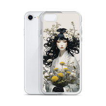 Oriental Lady with Yellow Flowers iPhone Case