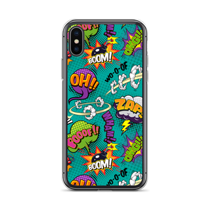 Comic Text Pattern iPhone Case