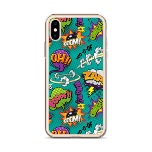 Comic Text Pattern iPhone Case