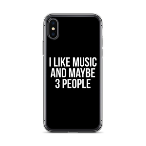 I Like Music and Maybe 3 People iPhone Phone Case