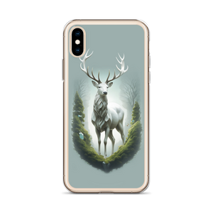 Green White Deer iPhone Case