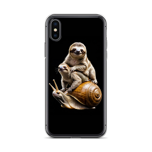 Sloth Riding A Snail iPhone Case