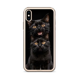 Two Black Cats Follows iPhone Case