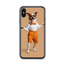 Happy Dancing Dog Beige iPhone Case