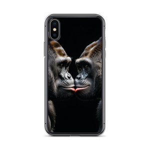 Gorilla Kissing iPhone Case