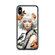 Beauty Lady with Orange and Bird iPhone Case