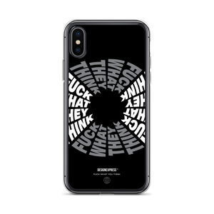 F**ck What They Think Grayscale iPhone Case