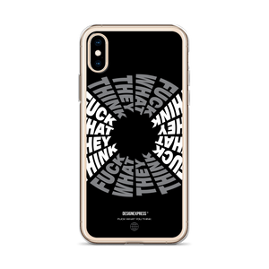 F**ck What They Think Grayscale iPhone Case