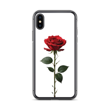 Red Rose on White iPhone Case