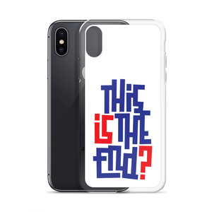 IS/THIS IS THE END? Navy Red iPhone Phone Case