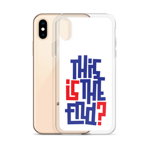 IS/THIS IS THE END? Navy Red iPhone Phone Case