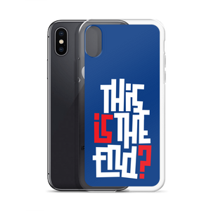 IS/THIS IS THE END? Navy Blue Reverse iPhone Phone Case