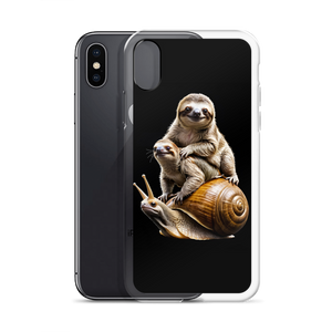 Sloth Riding A Snail iPhone Case