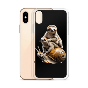 Sloth Riding A Snail iPhone Case