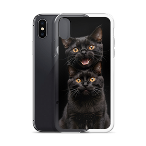 Two Black Cats Follows iPhone Case