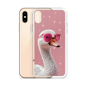 Cute Pink Swan iPhone Case