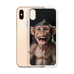 Happy Monkey Black iPhone Case