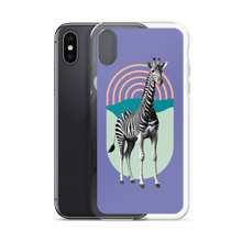 Giraffe Zebra Purple iPhone Case