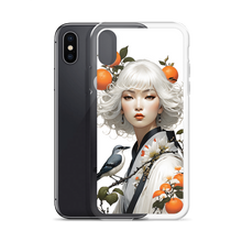 Beauty Lady with Orange and Bird iPhone Case