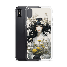 Oriental Lady with Yellow Flowers iPhone Case