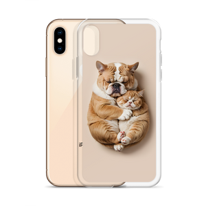 Cute Baby Cat and Dog Sleep iPhone Case