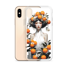 Oriental Lady with Orange Fruits iPhone Case