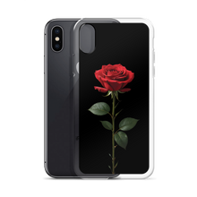 Red Rose on Black iPhone Case