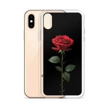 Red Rose on Black iPhone Case