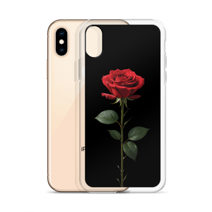 Red Rose on Black iPhone Case