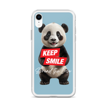 Keep Smile Blue Panda iPhone Case