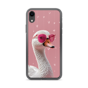 Cute Pink Swan iPhone Case