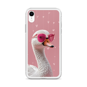 Cute Pink Swan iPhone Case