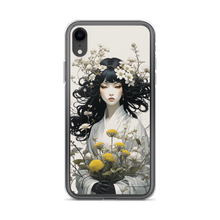 Oriental Lady with Yellow Flowers iPhone Case