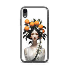 Beauty Lady with Orange Fruits iPhone Case